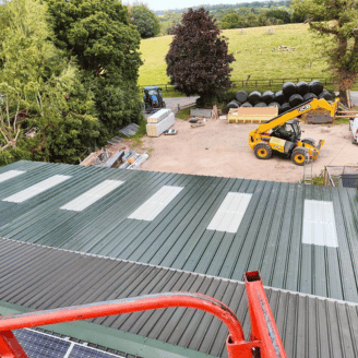 roof repair taking place